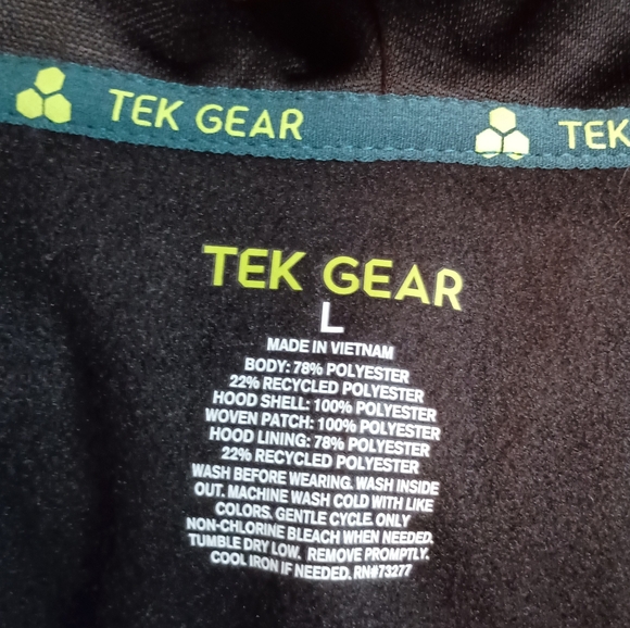 Tek Gear pullover hoodie, sz L - Picture 3 of 3